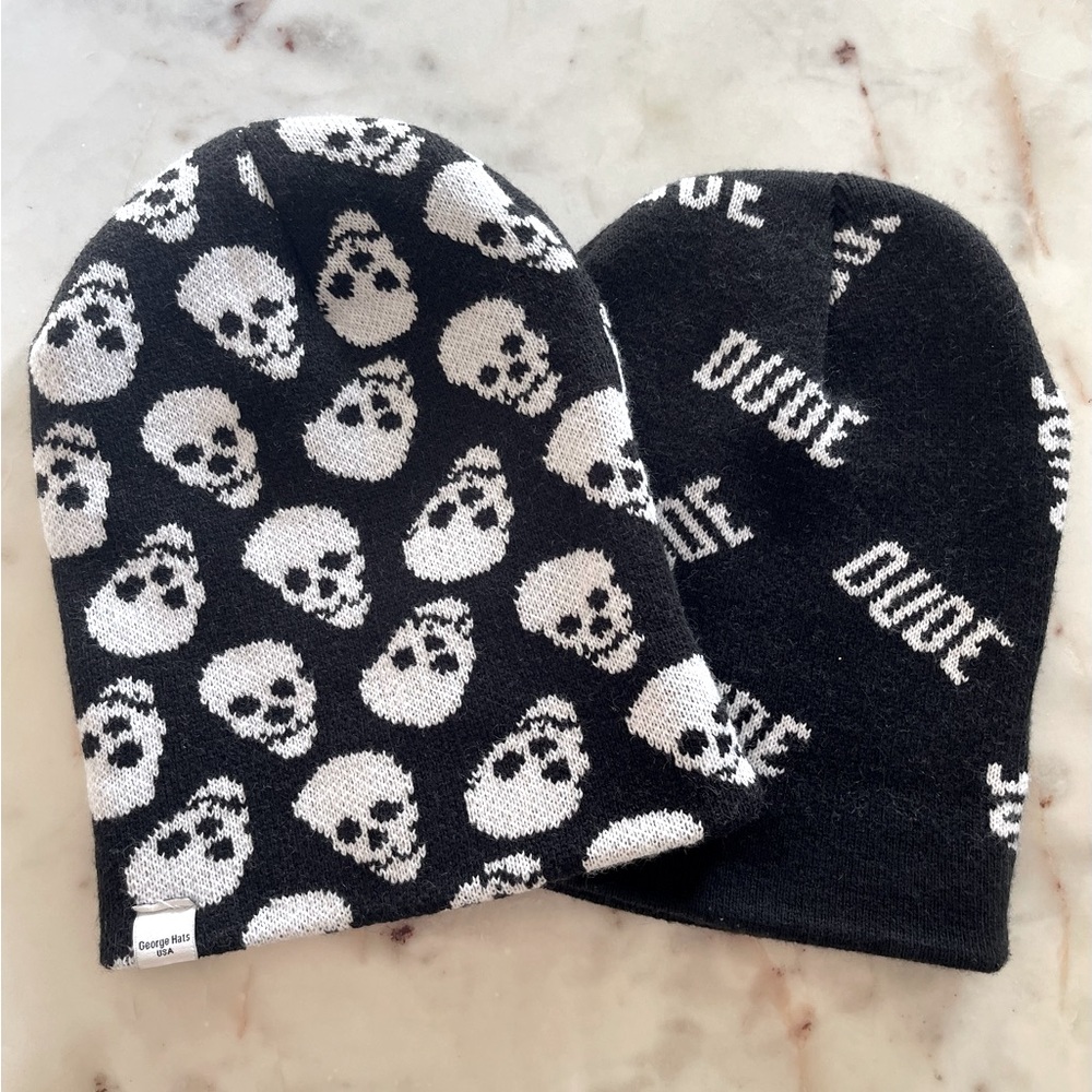 George Hats Beanies. Skull and Dude toddler beanies